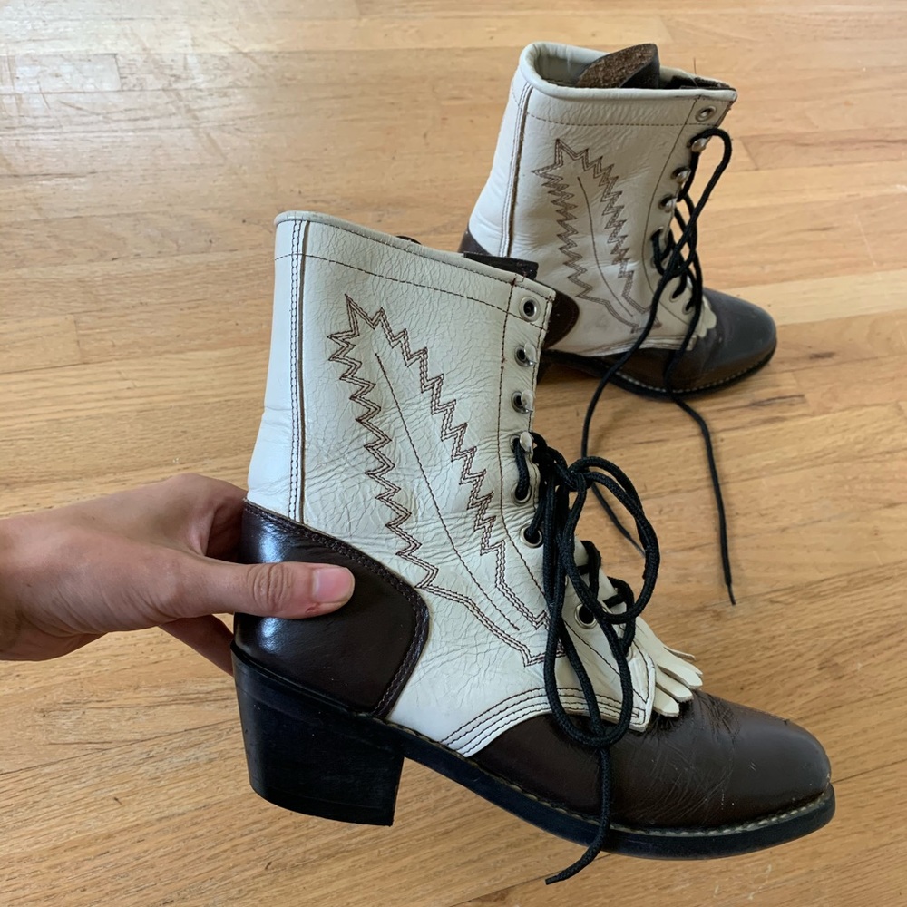 Vintage leather cowboy boots